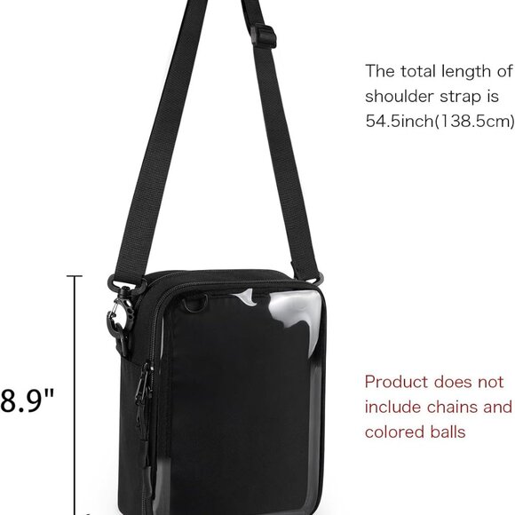 Ita Bag Crossbody PVC Small Pin Display Bag with Insert for Anime Cosplay - Picture 4 of 7